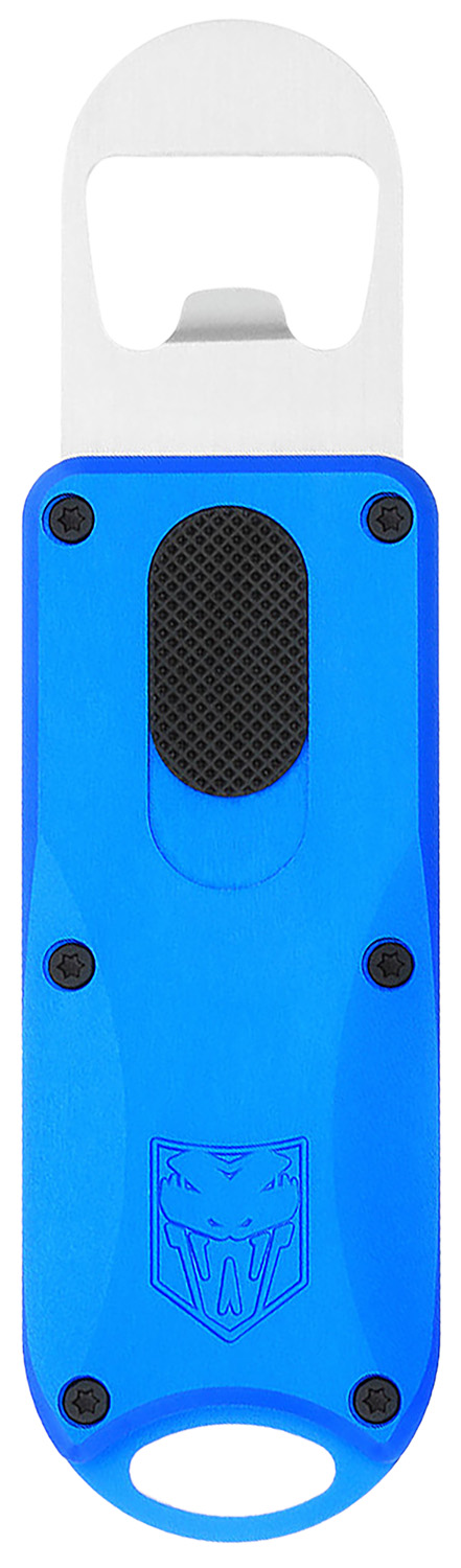 CobraTec Knives CTOTFBOBLU Bottle Opener Blue Aluminum/Stainless Steel