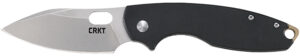 CRKT 5317D2 Pilar III 2.97" Folding Plain Stonewashed D2 Steel Blade, Black Textured G10 Handle
