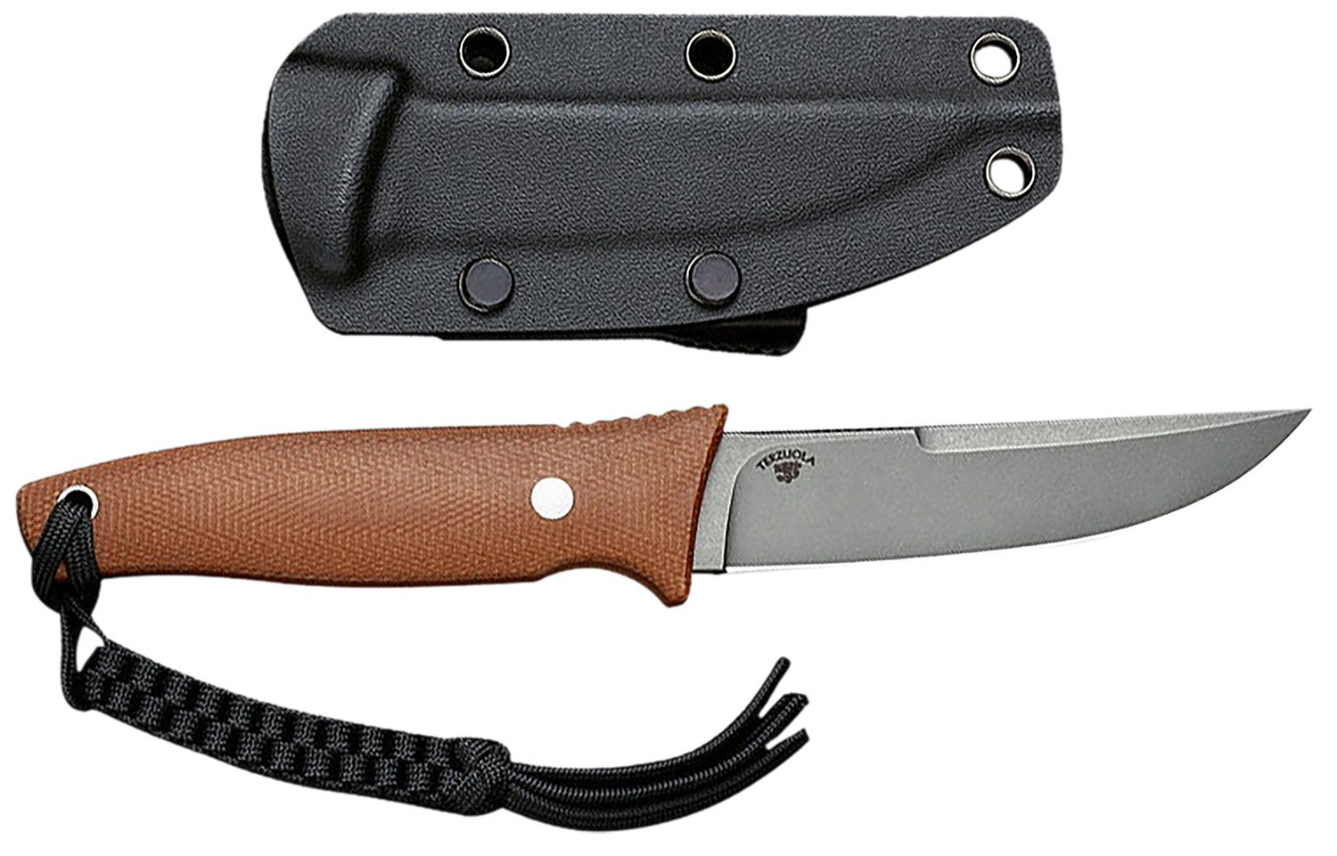 Civivi Knives C19046-5 Tamashii 4.07" Fixed Straight Back Plain Gray Stonewashed D2 Steel Blade, 4.73" Brown Textured Canvas Micarta Handle