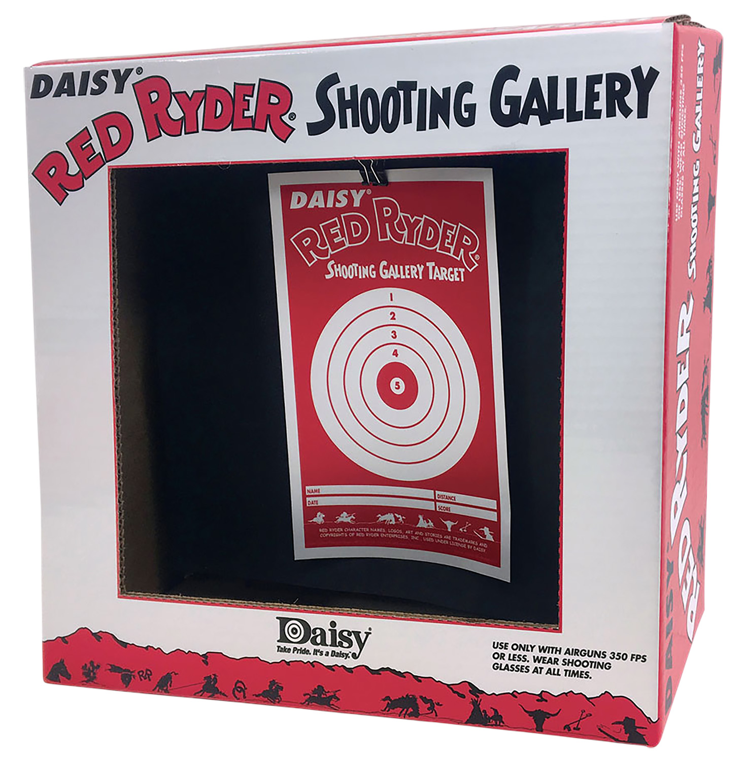 Daisy 993164-302 Red Ryder Shooting Gallery Hanging Paper Airgun Red/White