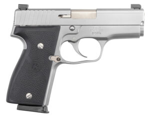 Kahr Arms K9093NA K  9mm Luger Caliber with 3.50" Barrel, 7+1 Capacity, Overall Matte Stainless Steel Finish, Serrated Slide, Textured Wraparound Black Polymer Grip & TruGlo Night Sights