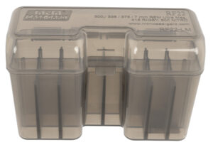 MTM Case-Gard RF22LM41 Ammo Box Flip-Top Multi Caliber Rifle Clear Smoke Polypropylene 22rd