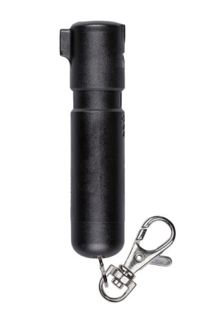 Sabre MDBK02 Mighty Discreet Pepper Spray Capsaicin UV Dye 12 ft Black Includes Key Ring/Snap Clip