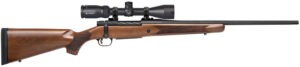 Mossberg 27941 Patriot  270 Win Caliber with 5+1 Capacity, 22" Fluted Barrel, Matte Blued Metal Finish & Walnut Stock Right Hand (Full Size) Includes Vortex Crossfire II 3-9x40mm Scope