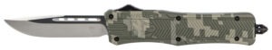 CobraTec Knives MADCCTK1MDNS CTK-1  Medium 3" OTF Drop Point Plain D2 Steel Blade/Army DigiCamo Aluminum Handle Features Glass Breaker Includes Pocket Clip