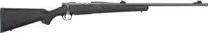 Mossberg 28136 Patriot  Full Size 338 Win Mag 3+1 24" Stainless Cerakote Threaded Barrel, Drilled & Tapped Cerakote Stainless Steel Receiver, Black Fixed Synthetic Stock, Right Hand