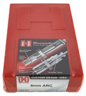Hornady 546251 Custom Grade Series III 2 Die Set for 6mm ARC Includes Sizing Seater