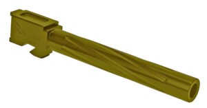 Rival Arms RA20G701E Precision V1 Match Grade 9mm Luger Compatible w/Glock 34 Gen3-4, 5.31" Fluted Gold PVD Stainless Steel