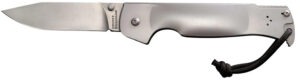 Cold Steel CS95FB Bushman Pocket 4.50" Folding Clip Point Plain Stone Washed 4116 Stainless Steel Blade/Stone Washed 420 Stainless Steel Handle Includes Pocket Clip