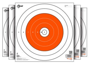 EZ-Aim 15496 Bullseye  Paper Hanging 12" x 12" White/Orange 12 Per Pack