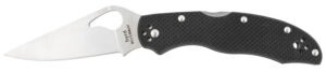 Spyderco BY01GP2 Byrd Harrier 2 3.39" Folding Clip Point Plain 8Cr13MoV SS Blade Black  Textured G10 Handle Includes Pocket Clip