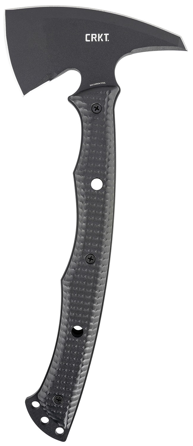 CRKT 2725 Kangee T-Hawk 2.93" Blade Axe w/Spike SK-5 Steel Blade Black Textured GRN Handle 13.75" Long Tomahawk w/Spike