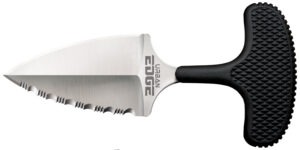 Cold Steel CS43XLS Urban Edge  2.50" Fixed Part Serrated Stone Washed Japanese AUS-8A SS Blade/Black Textured Kray-Ex Handle