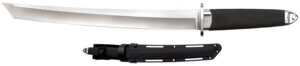 Cold Steel CS35AE Magnum Tanto XII  12" Fixed Tanto Plain Satin VG-10 San Mai Blade/Black Textured/Oval Kray-Ex Handle Includes Sheath