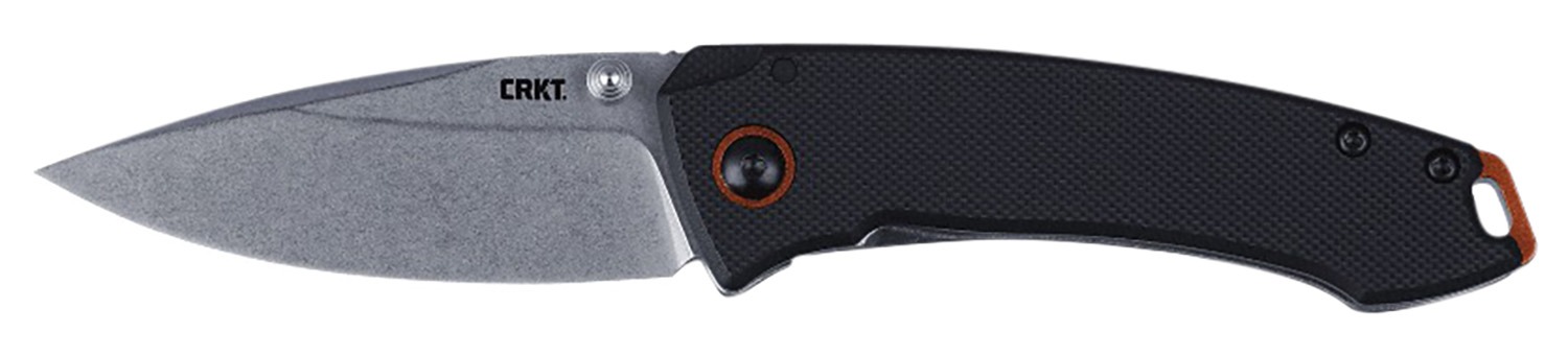 CRKT 2522 Tuna Compact 2.73" Plain Stonewashed 8Cr13MoV SS Blade, Black G10/SS Handle, Includes Pocket Clip