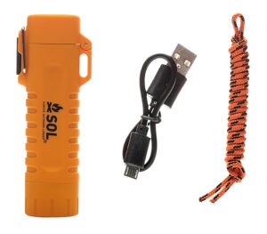 Survive Outdoors Longer 01401243 Fire Lite Fuel Free Lighter Orange Plastic Includes USB Cable/Lanyard