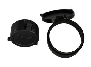 Huskemaw Optics 20SFC530T Tactical Flip-Up Lens Caps Black Rubber, 56mm Objective, Compatible w/Tactical Hunter 5-30x56mm