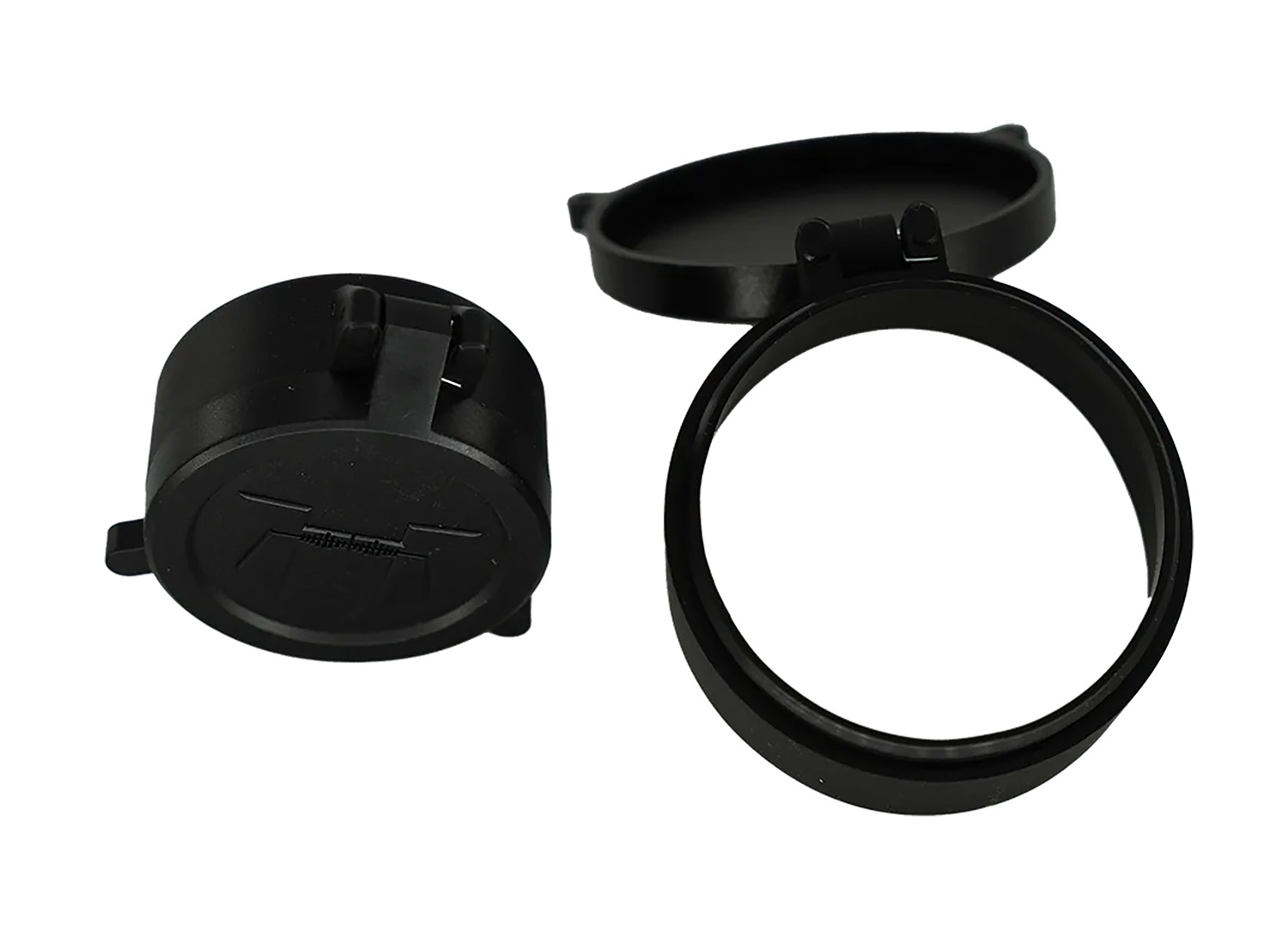 Huskemaw Optics 20SFC530T Tactical Flip-Up Lens Caps Black Rubber, 56mm Objective, Compatible w/Tactical Hunter 5-30x56mm
