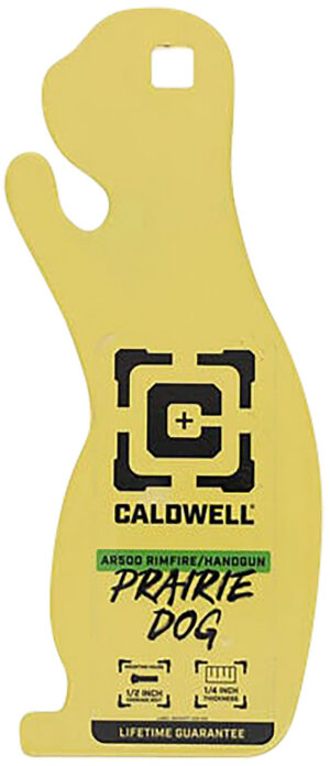 Caldwell 4002313   Rimfire/Handgun Yellow AR500 Steel Prairie Dog 1/4" Thick