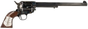 Cimarron PP558 Buntline  45 LC (Long Colt) 6 Shot 10" Blued Frame, Barrel & Cylinder, Walnut w/Inlaid Silver Medallion Grip