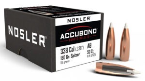 Nosler 57625 AccuBond  338Cal 180gr Spitzer Point Boat Tail 50/Box