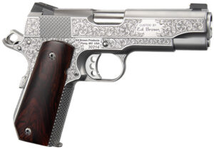 Ed Brown KCSSSIG Kobra Carry Signature Edition 45 ACP 7+1 4.25" Stainless Recessed Crown Barrel, Engraved Serrated Stainless Steel Slide &  Frame w/Beavertail, Cocobolo Grip