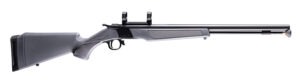CVA PR2119M Wolf  50 Cal 24" Blued Steel Barrel &  Steel Receiver w/Picatinny Rail, Fixed Stealth Gray Synthetic Stock