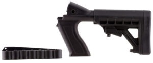 Archangel AA50088 Tactical Pistol Grip Stock Black Synthetic 6 Position with Shell Holder for 12 Gauge Mossberg 500, 590; Maverick 88