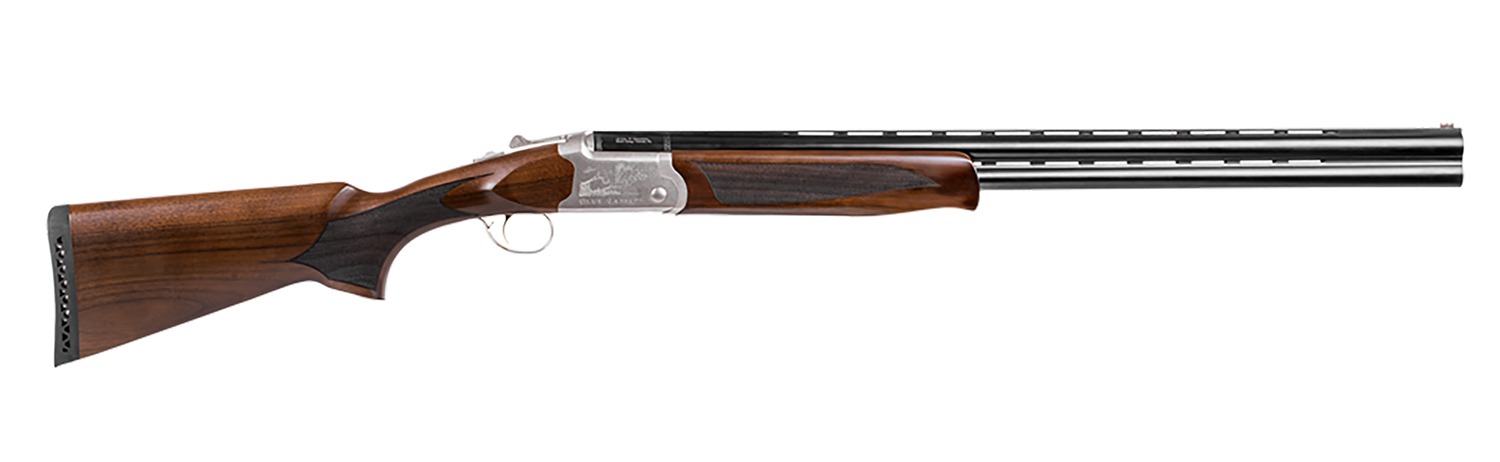 Girsan Balikli Blue Label 28 Bore Break Open 2.50" 2rd 26" Blue Polished Over/Under Vent Rib Barrel, Engraved Silver Aluminum Receiver, Fixed Turkish Walnut Stock, 5 Mobil Chokes