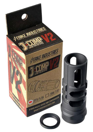 Strike Industries JCOMP2223 JComp Gen 2 Black Steel w/ 1/2"-28 tpi Threads 2.55" OAL 0.26" Diameter 0.87" Diameter 5.56x45mm NATO Fits AR-Platform