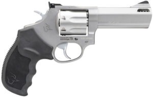 Taurus 2-627049 Tracker 627 Medium 357 Mag/38 Special +P 7 Shot 4" Matte Stainless Steel Barrel, Cylinder & Frame, Black Ribber Grip, Transfer Bar Safety, Exposed Hammer