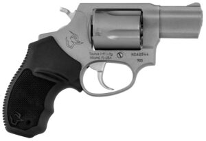 Taurus 2-905029 905  Small 9mm Luger 5 Shot 2" Matte Stainless Steel Barrel, Cylinder & Frame, Black Finger Grooved Rubber Grip, Transfer Bar Safety, Exposed Hammer