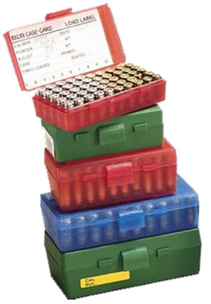 MTM Case-Gard P503810 Ammo Box Flip-Top Multi Caliber Green Polypropylene 50rd
