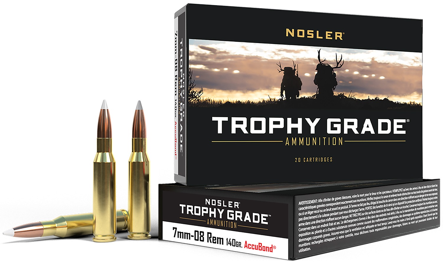 Nosler 60042 Trophy Grade 7mm-08Rem 140gr Nosler AccuBond 20 Per Box/10 Case