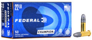 Federal 510 Champion Training Rimfire 22LR 40gr Lead Round Nose 50 Per Box/100 Case