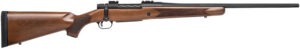 Mossberg 27876 Patriot  Full Size 25-06 Rem 5+1 22"Matte Blued Fluted Barrel, Drilled & Tapped Matte Blued Stainless Steel Receiver, Walnut Fixed Stock, Right Hand