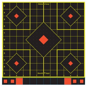 Birchwood Casey 34207 Shoot-N-C Reactive Target Self-Adhesive Paper Multi Color 12" 5-Diamond 5 Pack