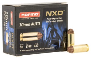 Norma Ammunition 611340020 Self Defense NXD 10mmAuto 93gr 20 Per Box/10 Case