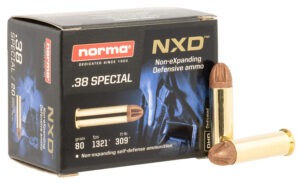 Norma Ammunition 611240020 Self Defense NXD 38Special 38gr 20 Per Box/10 Case