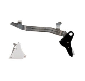 Timney Triggers ALPHAGLOCK5LARGESILVER Alpha Competition  10mm/45 ACP Silver Fits Glock 20/20MOS/21/21MOS/29/30 Gen 5 Large Frame