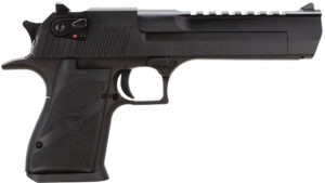 Magnum Research DE357 Desert Eagle Mark XIX 357 Mag Caliber with 6" Picatinny Rail Barrel, 9+1 Capacity, Overall  Black Finish Carbon Steel, Beavertail Frame, Serrated Slide &  Rubber Grip